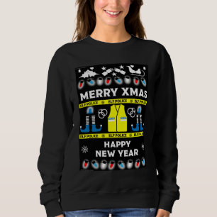 Sudadera camiseta fea de oficial de policía para navidad