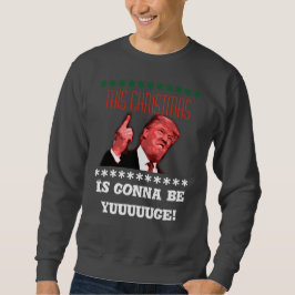 Sudadera Camiseta fea del navidad de Donald Trump, oro del