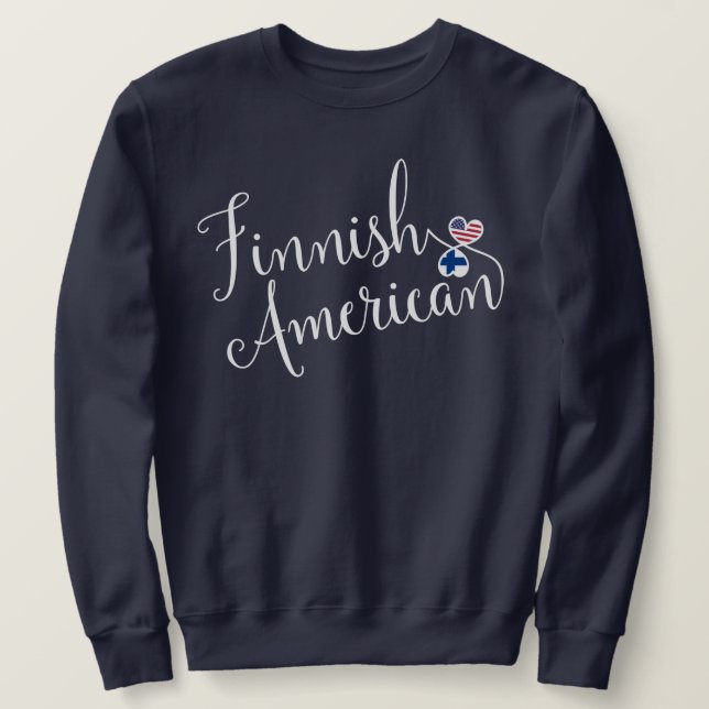 Sudadera Camiseta finlandesa de los corazones de Entwinted (Anverso del diseño)