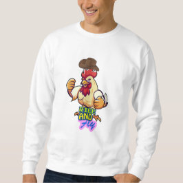 Sudadera Camiseta "Gallo Divertido Levántate y Vuela”