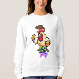 Sudadera Camiseta "Gallo Divertido: Levántate y Vuela”