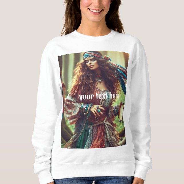 Sudadera Camiseta gitana personalizable (Anverso)