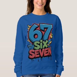 Sudadera Camiseta gráfica de arte pop colorido 67 Six Seven
