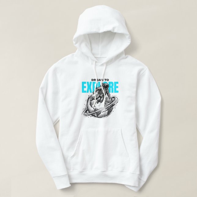 Sudadera Camiseta gráfica de astronauta EXPLORE | Explorado (Diseño del anverso)