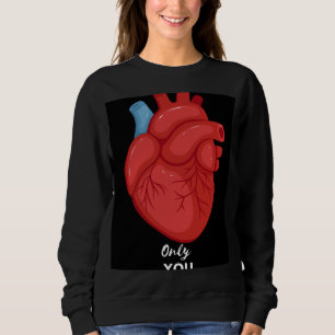 Sudadera Camiseta Gráfica de Corazón Negro Camiseta estét