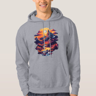 Sudadera Camiseta gráfica de escape de la montaña del atard