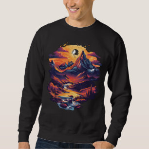 Sudadera Camiseta gráfica de escape de la montaña del atard