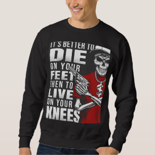 Sudadera Camiseta gráfica de esqueleto rebelde