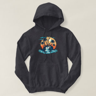 Sudadera Camiseta gráfica de la cascada tropical del atarde