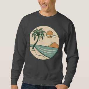 Sudadera Camiseta gráfica de la escena tropical minimalista