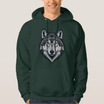 Camiseta gráfica de lobo solitario feroz