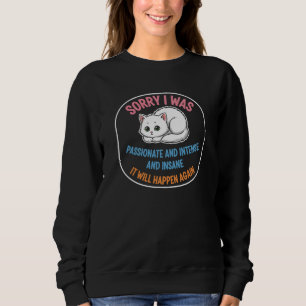 Sudadera Camiseta Gráfica de Señora Loca de los Gatos