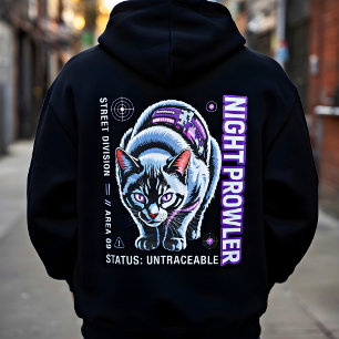 Sudadera Camiseta gráfica de streetwear de gato cibernético