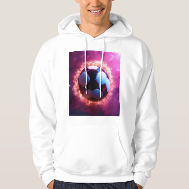 Sudadera Camiseta gráfica del planeta de globo de fútbol re (Anverso)