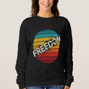 Sudadera Camiseta gráfica Retro Freedom – Tipografía Vintag