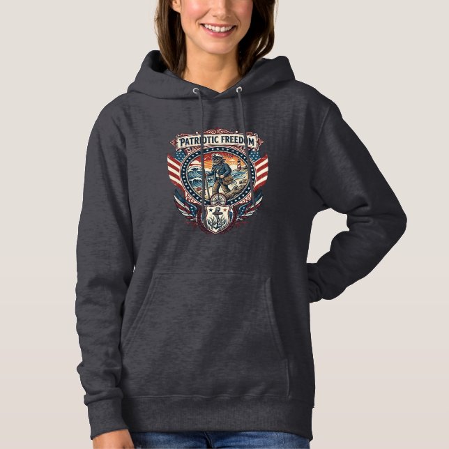 Sudadera Camiseta gráfica vectorial Patriótica Beachcomber_ (Anverso)