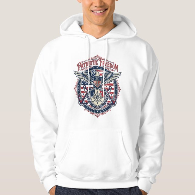 Sudadera Camiseta gráfica vectorial prep de la costa patrió (Anverso)