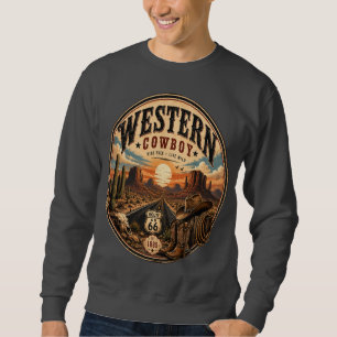 Sudadera Camiseta gráfica vintage del oeste americano Ruta