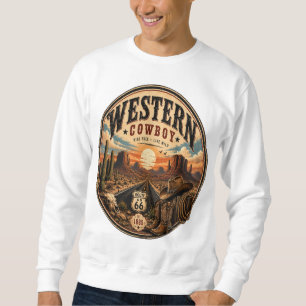 Sudadera Camiseta gráfica vintage del oeste americano Ruta