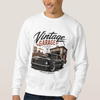 Sudadera Camiseta gráfica vintage Mustang Ruta 66 Garage At