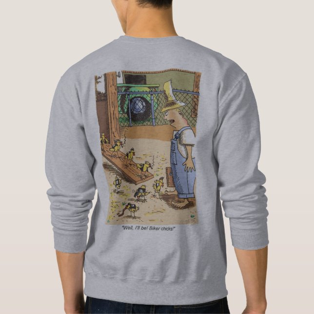 Sudadera Camiseta gris de chicles de bicicleta de vuelta (Reverso)