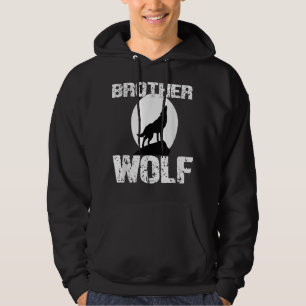 Sudadera Camiseta Hermano Lobo Familia Tribu Lobos Mo