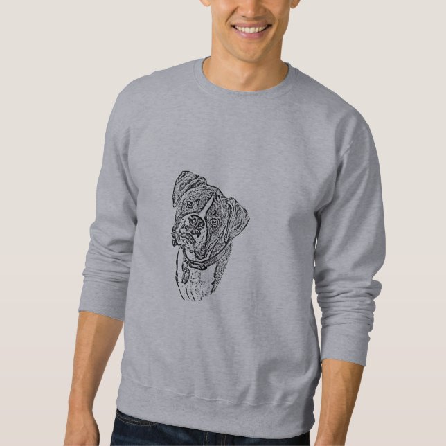 Sudadera Camiseta hermosa del perro del boxeador (Anverso)