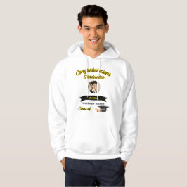 Sudadera Camiseta hombres foto y nombre felicitaciones grad