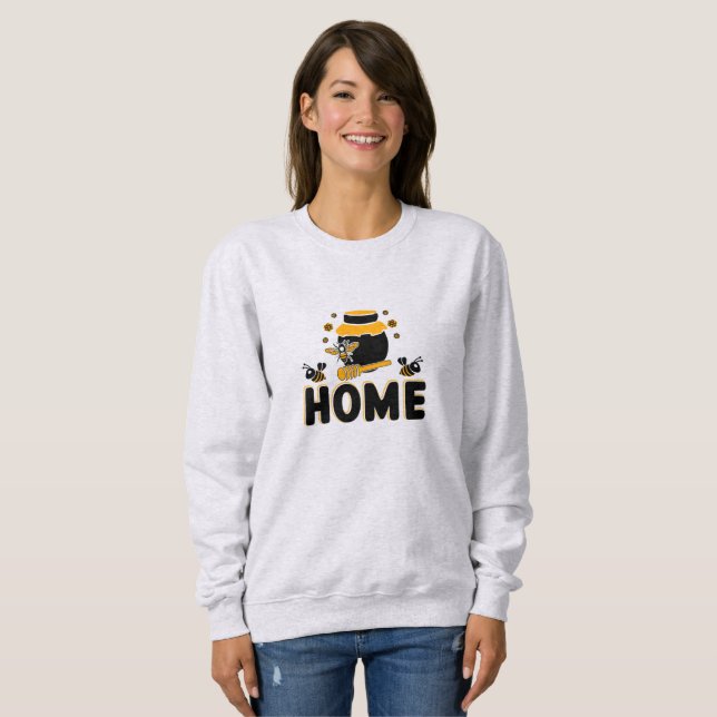 Sudadera Camiseta "HOME" de personalizado Bee and Honey Jar (Anverso completo)