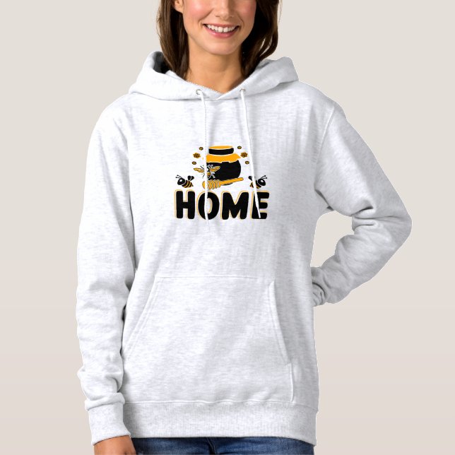Sudadera Camiseta "HOME" de personalizado Bee and Honey Jar (Anverso)