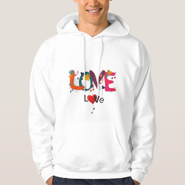 Sudadera Camiseta Hoody Love regalo perfecto para San Valen (Anverso)