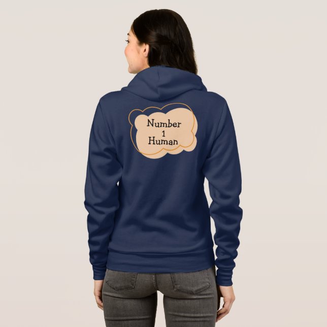 Sudadera Camiseta humana número 1 (Reverso completo)