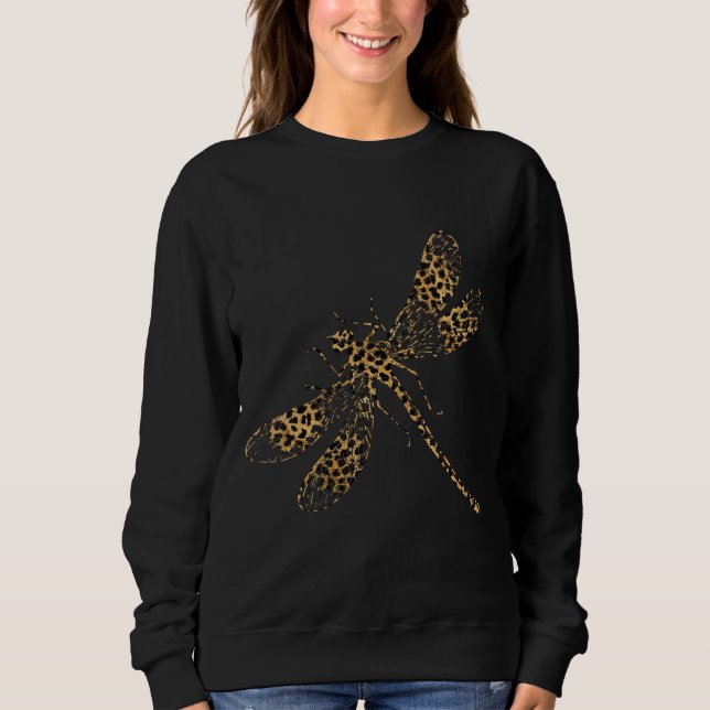 Sudadera Camiseta impresa de leopardo de las mujeres Dragon (Anverso)