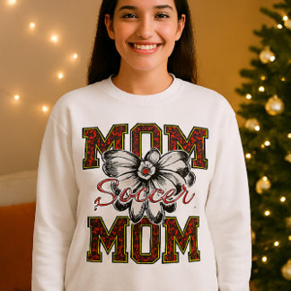 Sudadera Camiseta impresa en leopardo de la mamá del fútbol