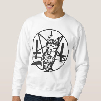 Sudadera Camiseta invertida del gatito de la cruz y del