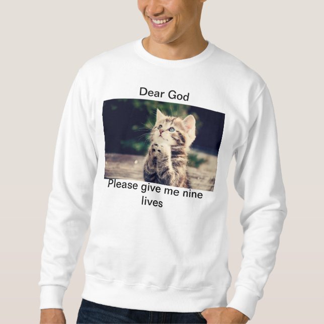 Sudadera Camiseta larga de la manga de nueve vidas (Anverso)