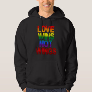 Sudadera Camiseta Love Wins Not Wings LGBT Orgullo Vegano V