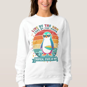 Sudadera Camiseta Manga Larga Pingüino Surfista