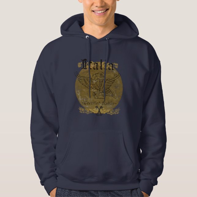 Sudadera Camiseta medieval encapuchada italiana certificada (Anverso)