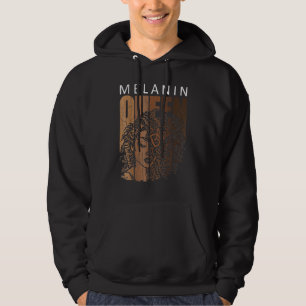 Sudadera Camiseta Melanin Queen Afroamericana Fuerte Negra 