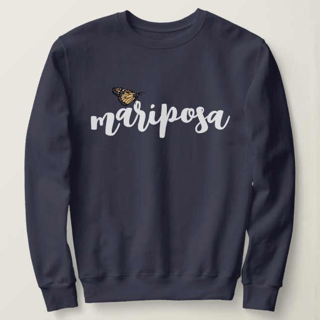 Sudadera Camiseta mínima de mariposa monarca (Anverso del diseño)