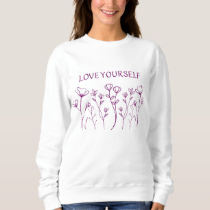 Sudadera Camiseta Minimalista de Flores Silvestres con el D