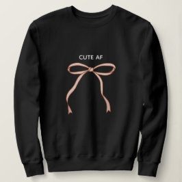 Sudadera Camiseta Minimalista Lazo de Cinta Rosa AF Monada