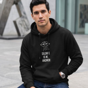 Sudadera Camiseta Minimalista Shhh Slogan Silencio Es Mi Re