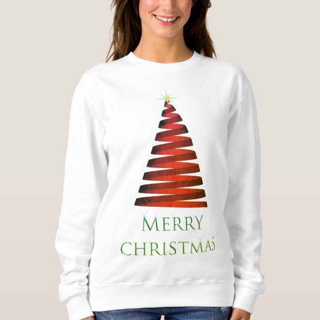 Sudadera Camiseta moderna de árbol de Navidad (Anverso)