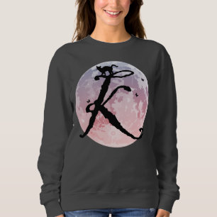 Sudadera Camiseta monográfica inicial Full Moon and Cat K