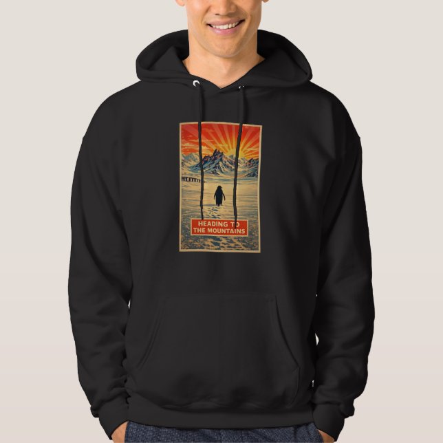 Sudadera camiseta montaña pingüino (Anverso)