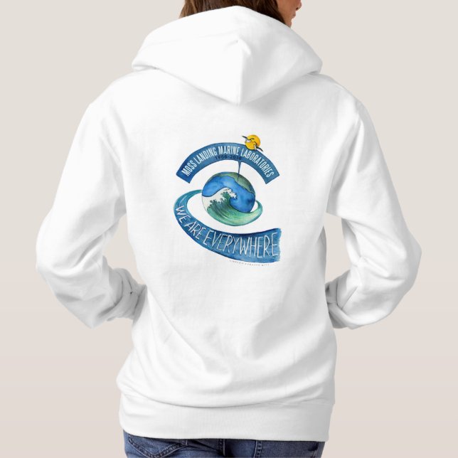 Sudadera Camiseta (mujeres): Encapuchado básico, por todas (Reverso)