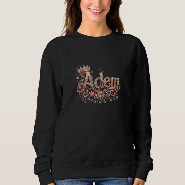 Sudadera Camiseta negra Adam Crown (Anverso)