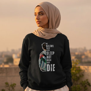 Sudadera Camiseta negra BE SILENT para hombre
